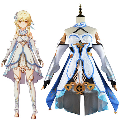 omgcos Genshin Impact Lumine Cosplay Costume Traveler Outfit