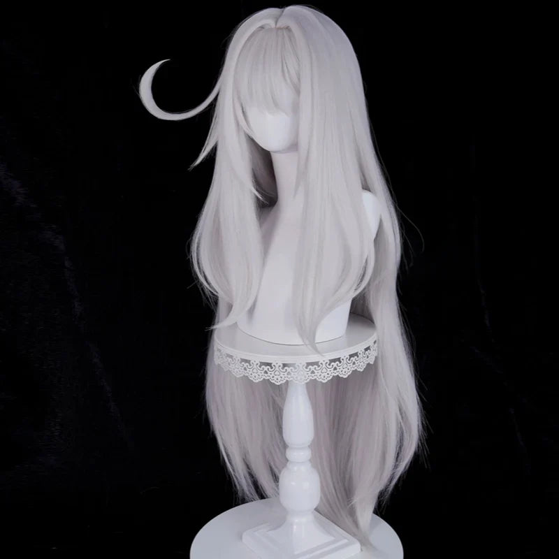 omgcos Genshin Impact Ronova Gray 98cm Halloween Cosplay Wig