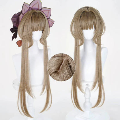 omgcos Genshin Impact Sandrone Marionette Brown 75cm Halloween Cosplay Wig