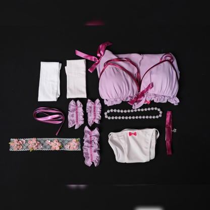 Last Batch omgcos Kato Megumi Pink Pyjamas Dress Cosplay Costume