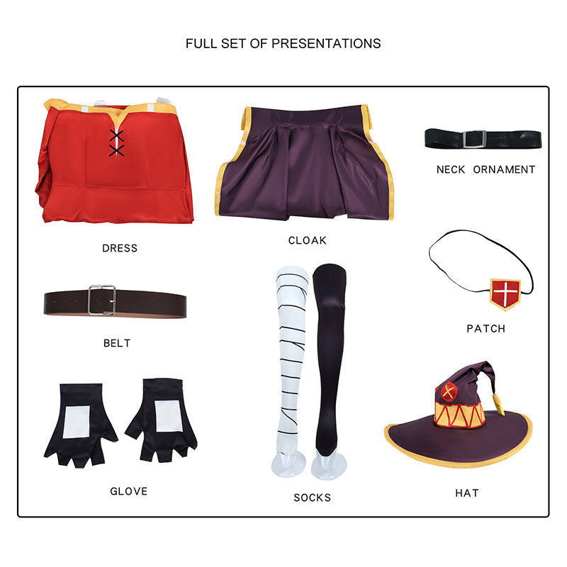 omgcos KonoSuba: God's Blessing on This Wonderful World! Megumin Cosplay Costume