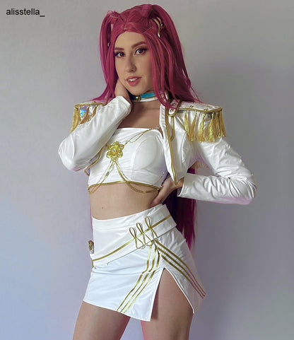 omgcos Kpop Girl White Outfit Cosplay Costume