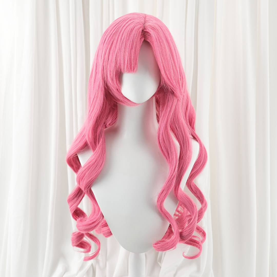 omgcos LOL Golden Spatula Perfume Gem Ahri Pink Cosplay Wig