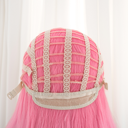 omgcos LOL Golden Spatula Perfume Gem Ahri Pink Cosplay Wig