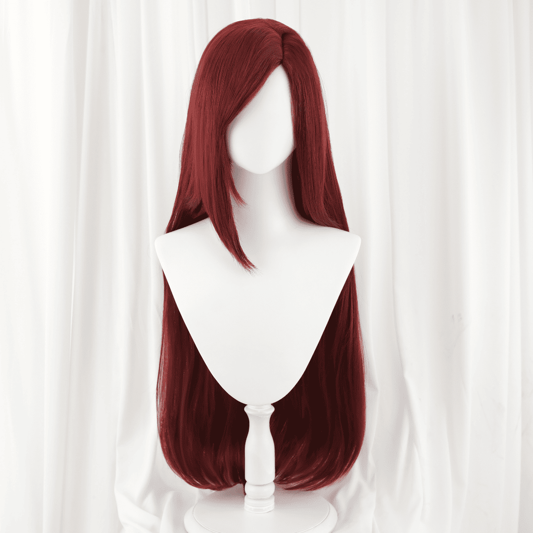 omgcos LOL Katarina Cosplay Wig Red Long Wig
