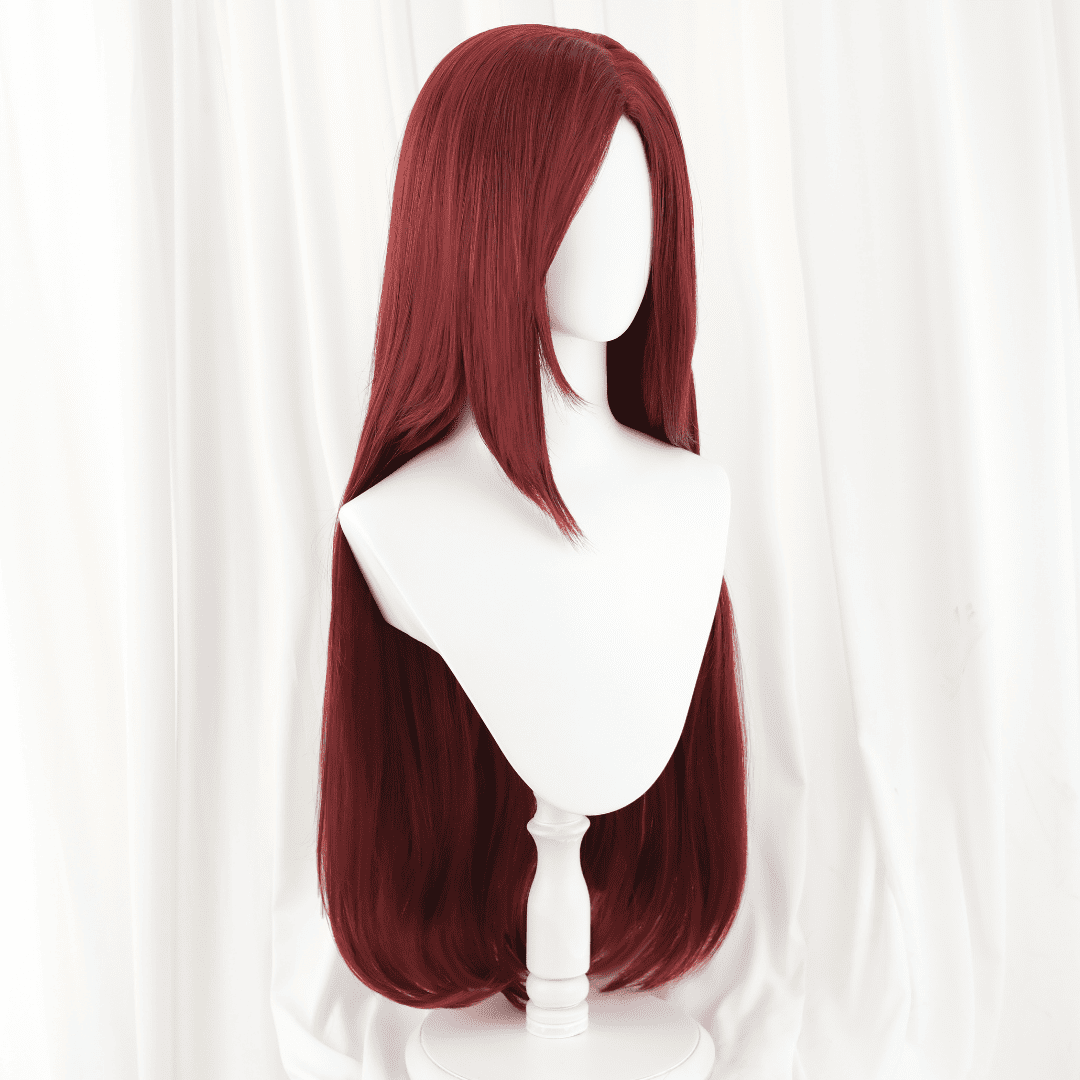 omgcos LOL Katarina Cosplay Wig Red Long Wig