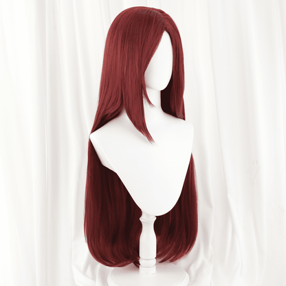 omgcos LOL Katarina Cosplay Wig Red Long Wig