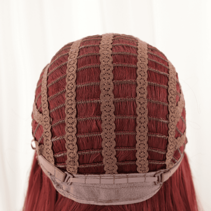 omgcos LOL Katarina Cosplay Wig Red Long Wig