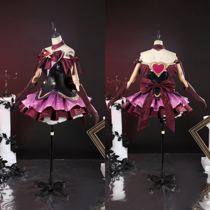 In Stock omgcos Overwatch Magical Girl Juno Cosplay Costume Black Red Set