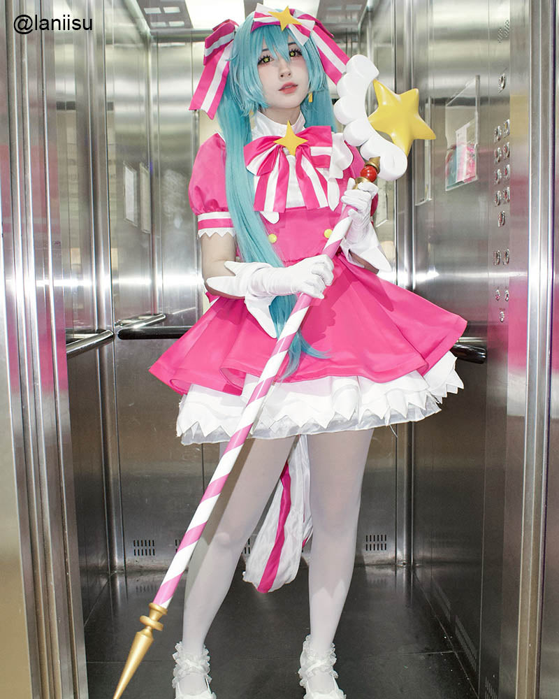 omgcos Retry Now Singer Pink Dress Magical Cosplay Costume In Stock