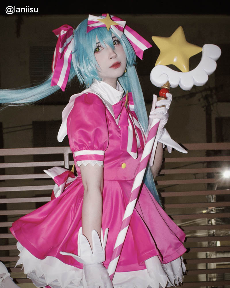 omgcos Retry Now Singer Pink Dress Magical Cosplay Costume In Stock