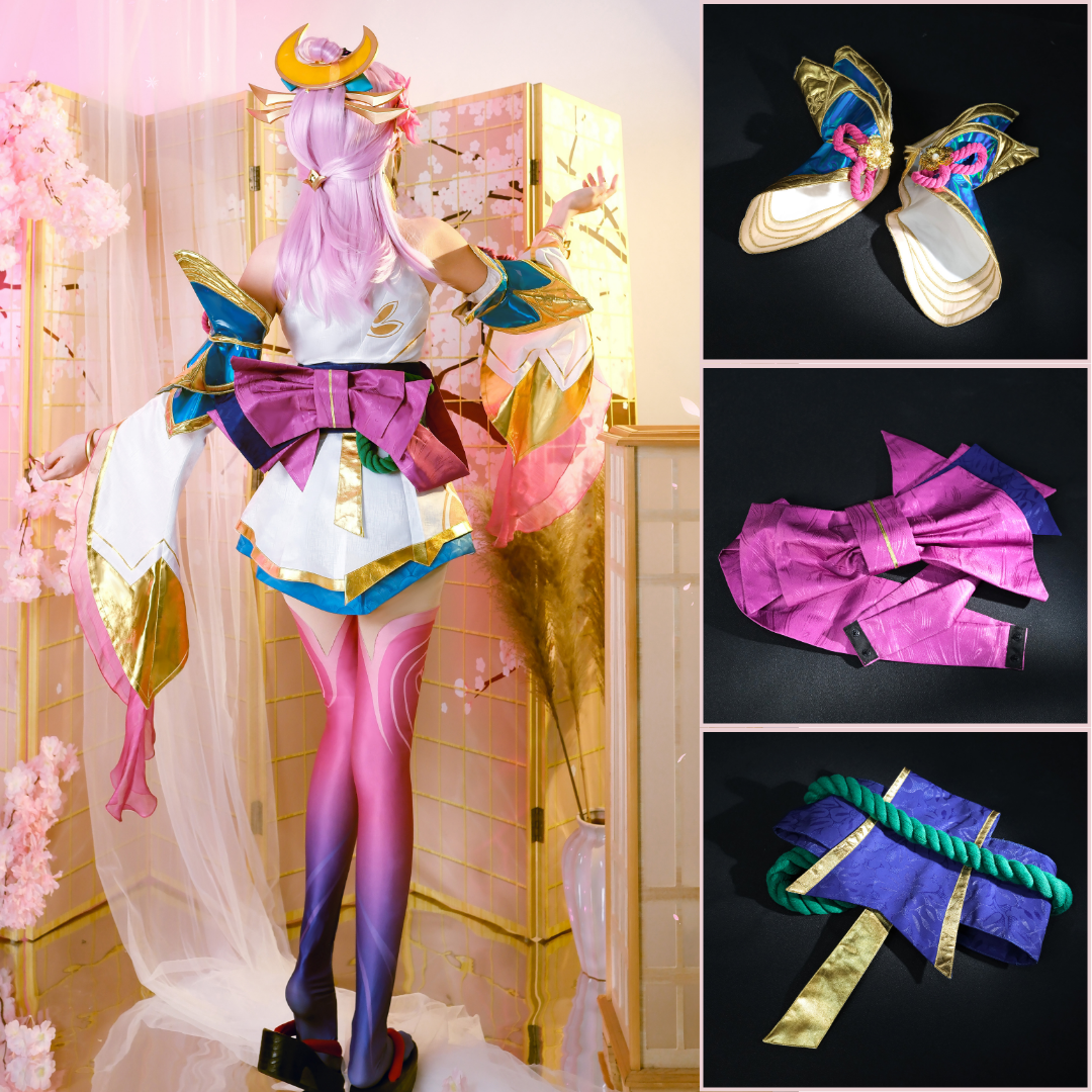 Last Batch omgcos Prestige Spirit Blossom Lux Cosplay Costume LOL Outfit