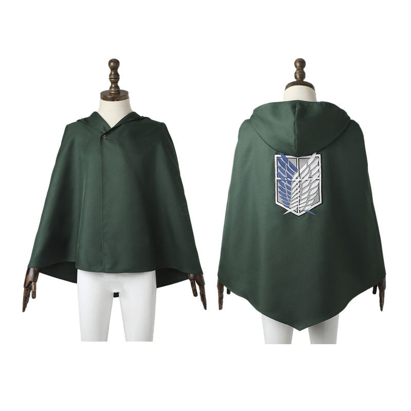 Attack on Titan Eren Jaeger Mikasa Ackerman The Wings Of Freedom Survey Corps Cosplay Cloak
