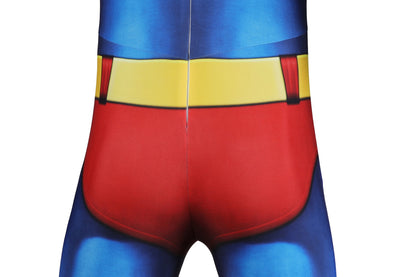 Superman 1978 Moive Christopher Reeve Male Jumpsuit Cosplay Costumes