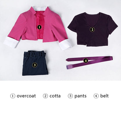 Dispatch Invisigal Pink Jacket and Jeans Outfit Cosplay Costumes