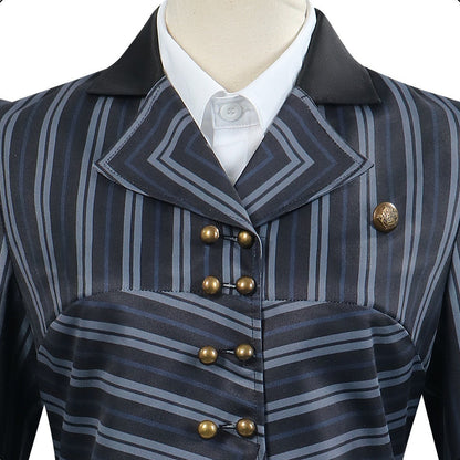 Wicked: For Good Witch Elphaba Black Stripe Suit Cosplay Costumes