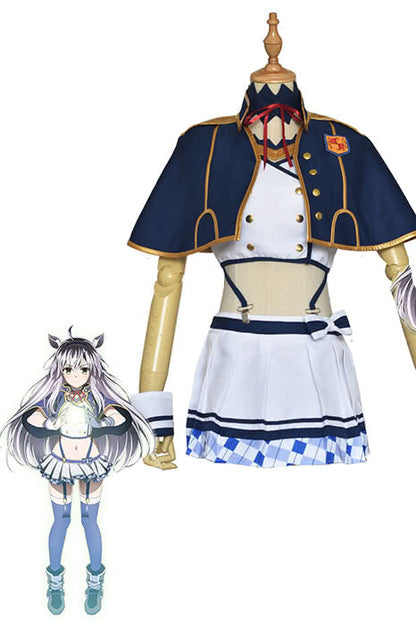 Akashic Records Of Bastard Magic Instructor Sistine Fibel Blue Girl Dress Anime Cosplay Costumes