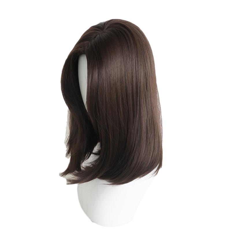 Alita: Battle Angel Alita Short Brown Wig Cosplay Wigs