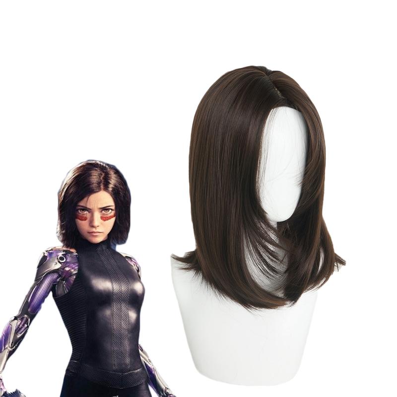 Alita: Battle Angel Alita Short Brown Wig Cosplay Wigs
