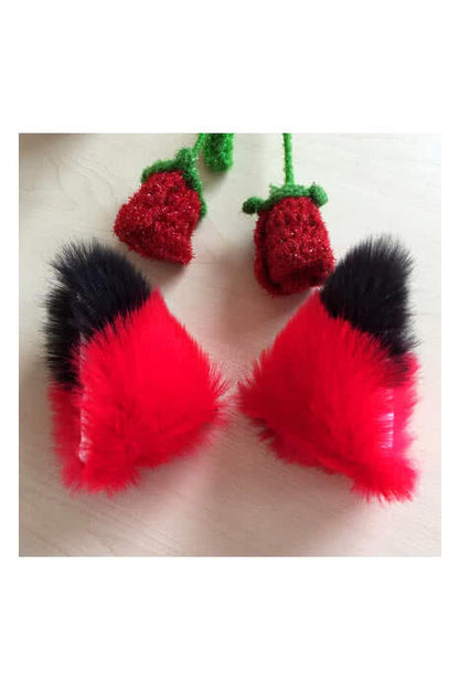 Anime Props Tip Plush Hairpin Solid  Fox Ears Cosplay Accessory