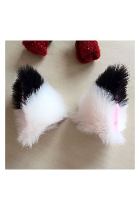 Anime Props Tip Plush Hairpin Solid  Fox Ears Cosplay Accessory