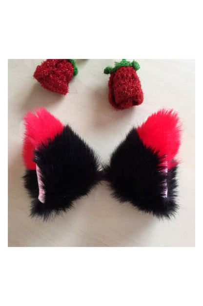 Anime Props Tip Plush Hairpin Solid  Fox Ears Cosplay Accessory
