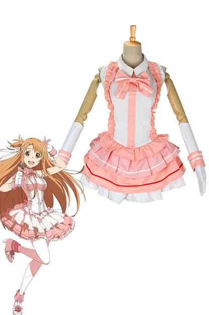 Sword Art Online Asuna Yuuki Cosplay Costume Female Dress