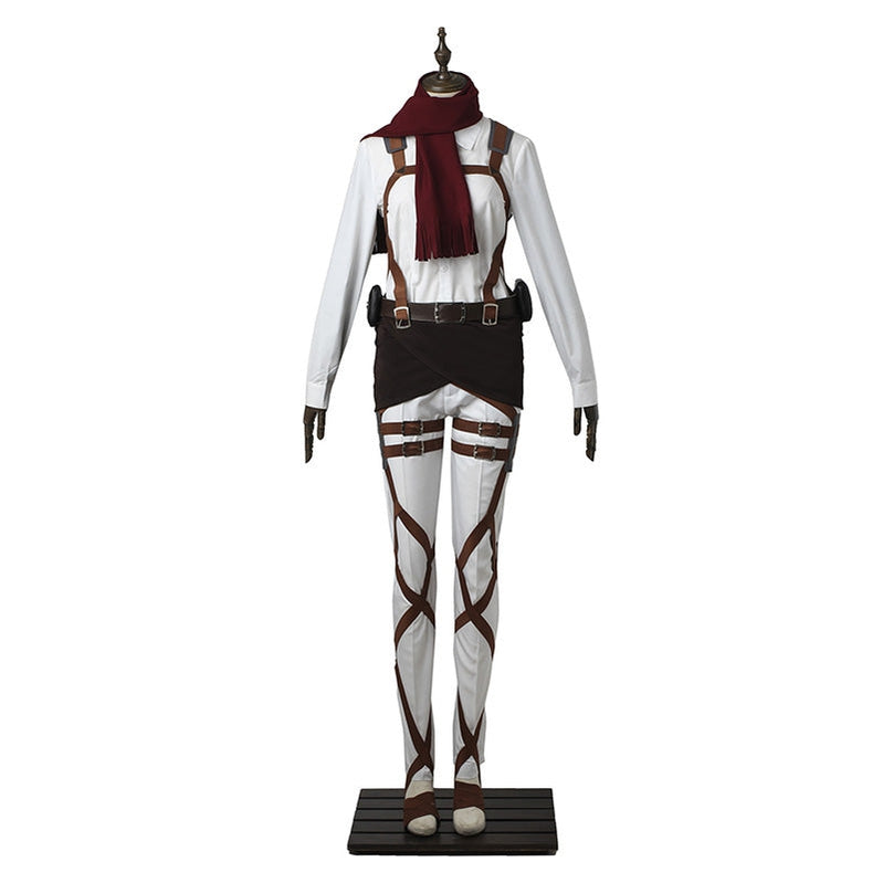 Attack on Titan Mikasa Ackerman Training Corps Uniform Set Cosplay Costumes