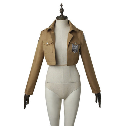 Attack on Titan Mikasa Ackerman Training Corps Uniform Set Cosplay Costumes