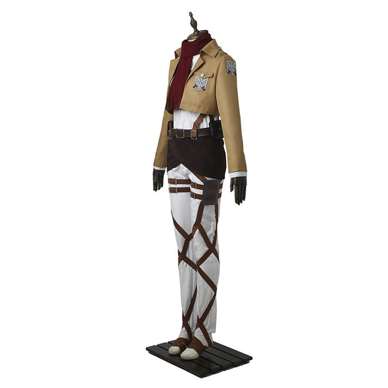 Attack on Titan Mikasa Ackerman Training Corps Uniform Set Cosplay Costumes