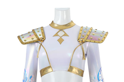 KPop Demon Hunters Zoey White Stage Outfit Cosplay Costumes