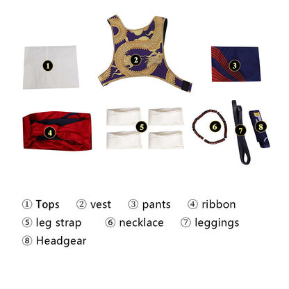 Mortal Kombat 1 MK1 Liu Kang Male Fullset Cosplay Costumes