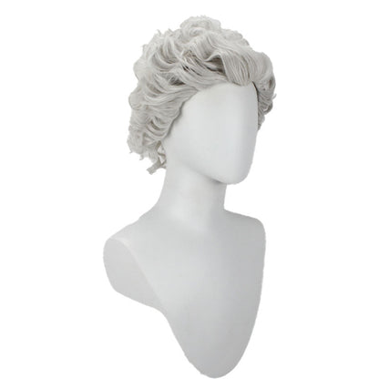 Baldur's Gate 3 Astarion Short Curly Grey Cosplay Wig