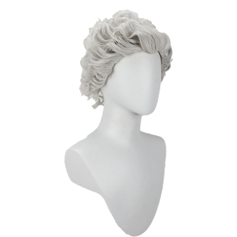 Baldur's Gate 3 Astarion Short Curly Grey Cosplay Wig