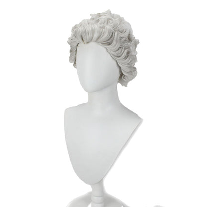 Baldur's Gate 3 Astarion Short Curly Grey Cosplay Wig