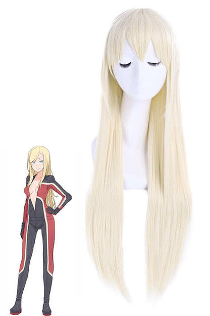 Gintama Sarutobi Ayame Long Beige Straight Cosplay Wigs For Women