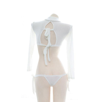 Beige Sexy Lingerie Uniform Cosplay