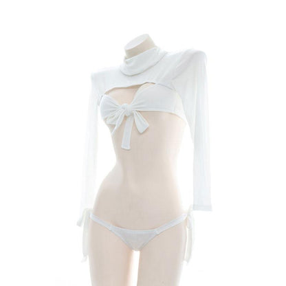 Beige Sexy Lingerie Uniform Cosplay