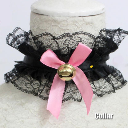 Black And White Cat Ears Tail Cat Claw Cos Props Headwear Cosplay