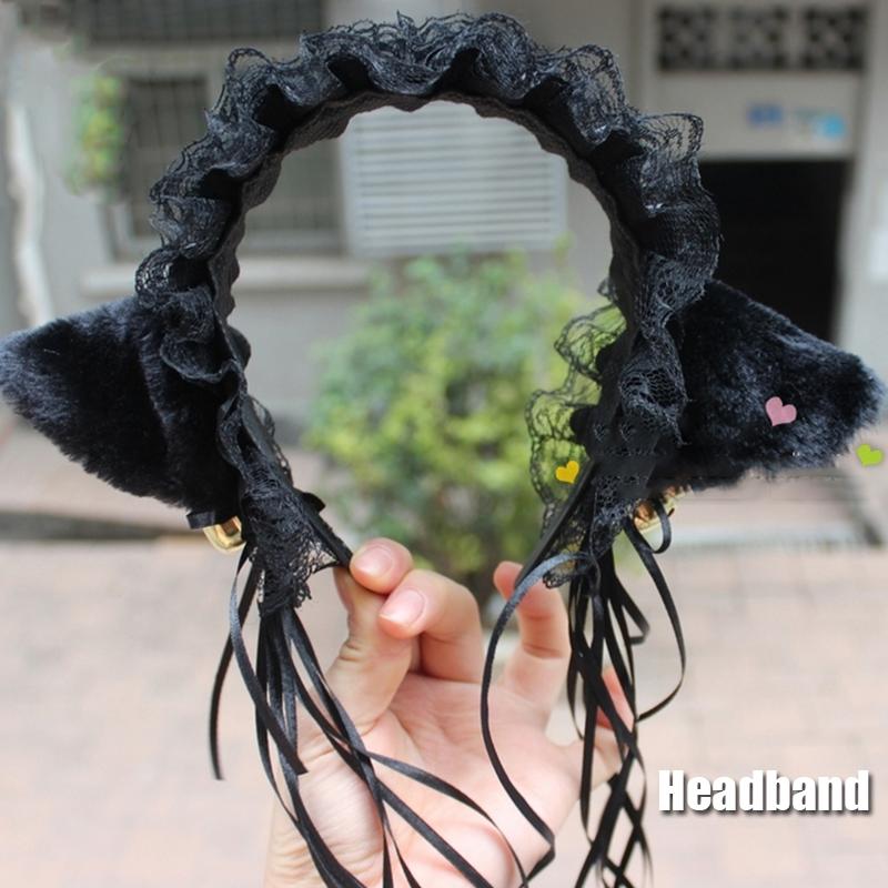 Black And White Cat Ears Tail Cat Claw Cos Props Headwear Cosplay
