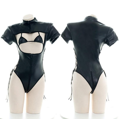 Black Bodysuit Tights Sexy Lingerie Cosplay Costume