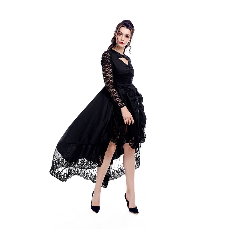 Black Sexy Gothic Victorian Dress Cosplay Costumes