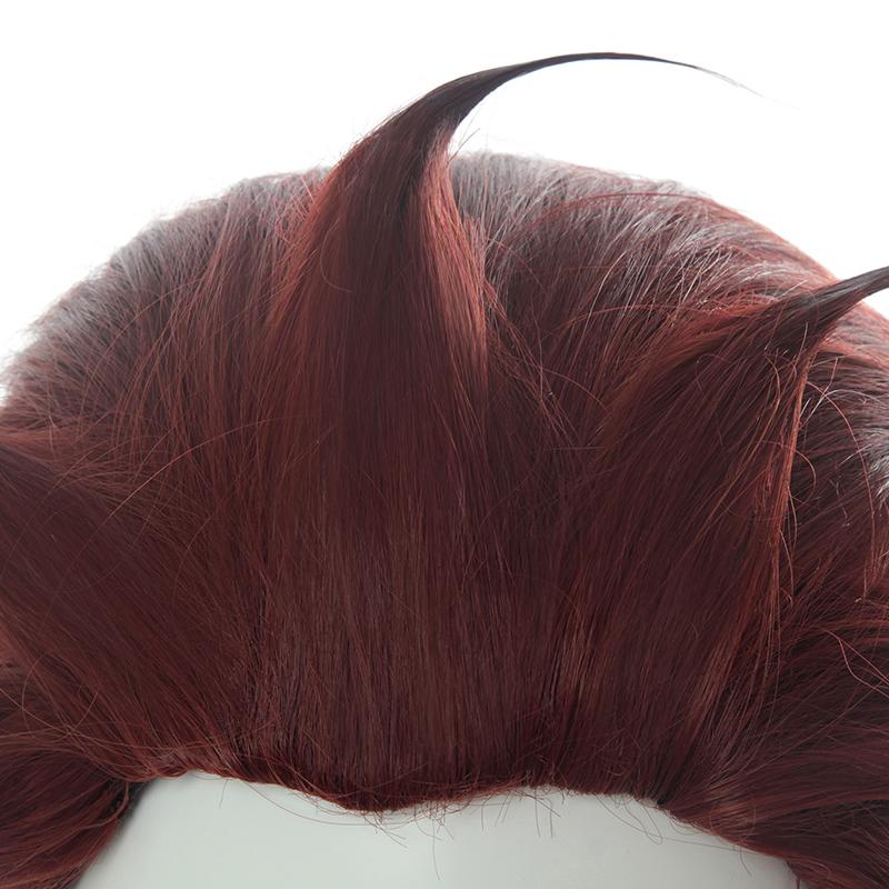 omgcos Anime Slayer Tanjirou Kamado Red Black Cosplay Wigs