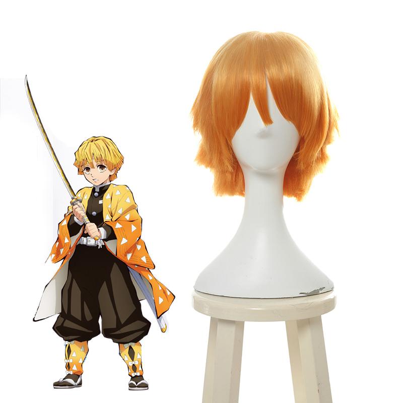 Demon Slayer / Kimetsu no Yaiba  Zenitsu Agatsuma Blonde Short Cosplay Wigs