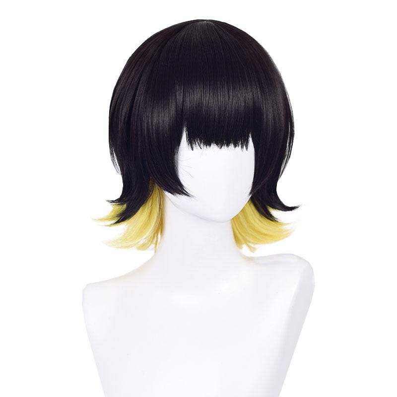 Blue Lock Bachira Meguru Black Mixed Yellow Cosplay Wigs