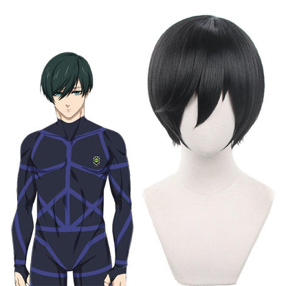 Blue Lock Itoshi Rin Short Black Cosplay Wigs