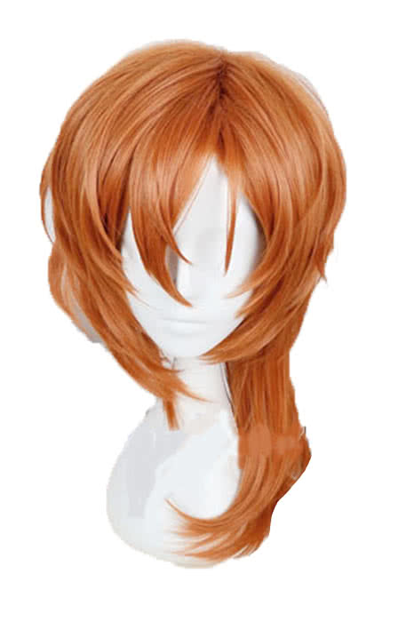 Bungo Stray Dogs Nakahara Chuya Orange Middle Cosplay Party Man Wigs