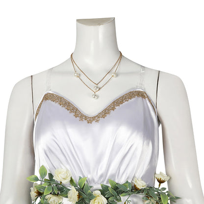 Final Fantasy VII Rebirth Aerith White Gown Female Cosplay Costumes