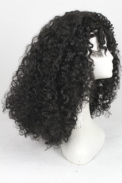 Rapunzel Tangled Mother Gothel Long Black Cosplay Wigs Curly Hairs