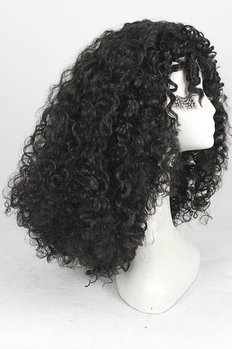 Rapunzel Tangled Mother Gothel Long Black Cosplay Wigs Curly Hairs